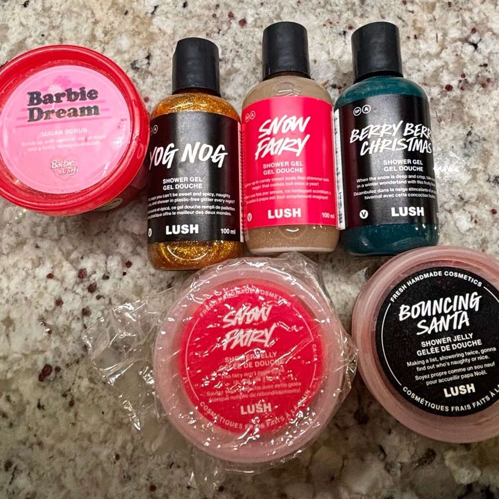 Lush shower jelly, scrub & gel